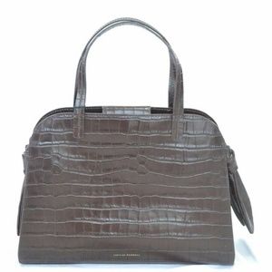 Loeffler Randall Clarice Croc-Embossed Brown Bag